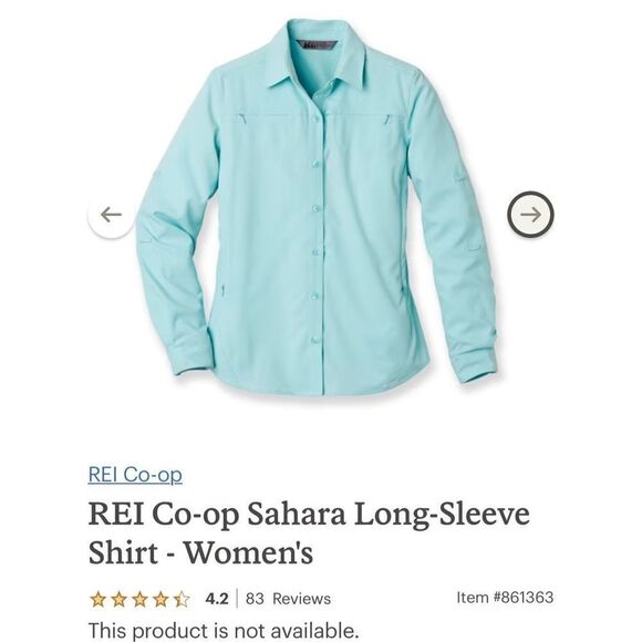REI SAGE Blue Hiking Shirt Large - Picture 11 of 12